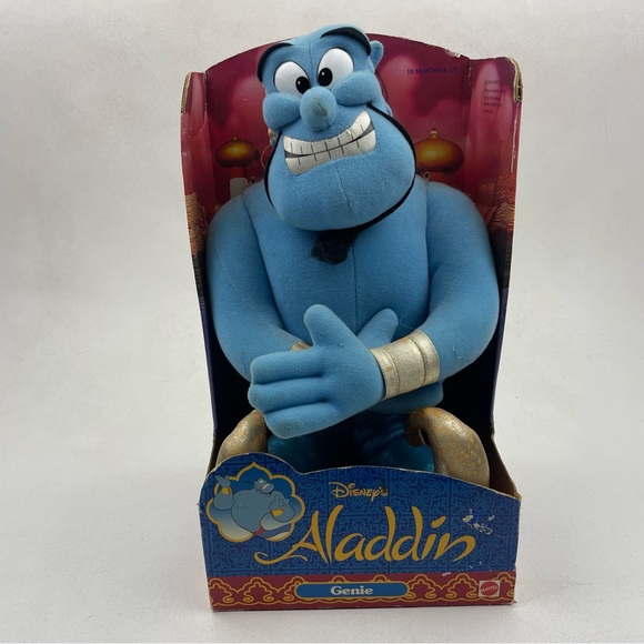 NIB VTG 1992 Disney Aladdin Genie Stuffed Plush Toy, Lamp Mattel - Picture 1 of 6